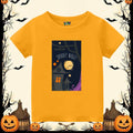 Spooky Night Haunted House T-Shirt | Kids Halloween Graphic Tee with Ghosts & Pumpkins