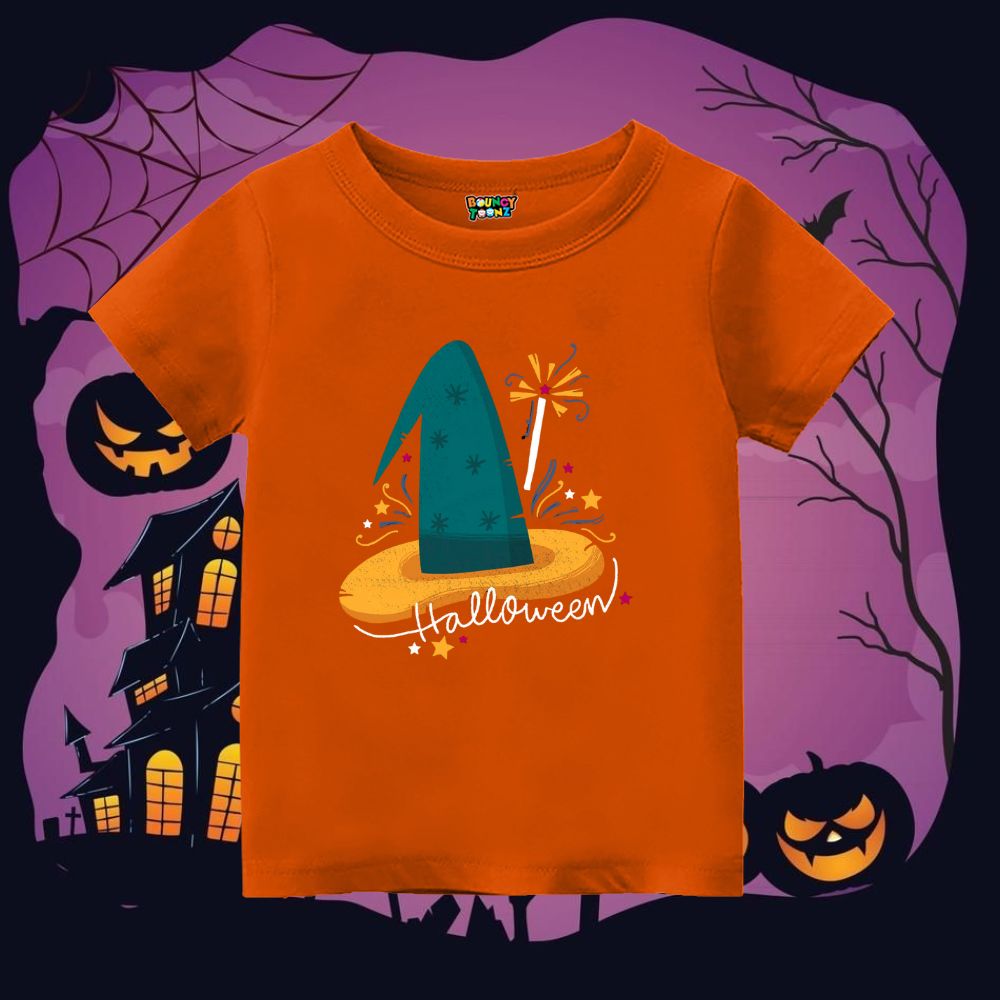 Happy Halloween Witch Hat Kids' T-shirt - Spooky Magic Tee