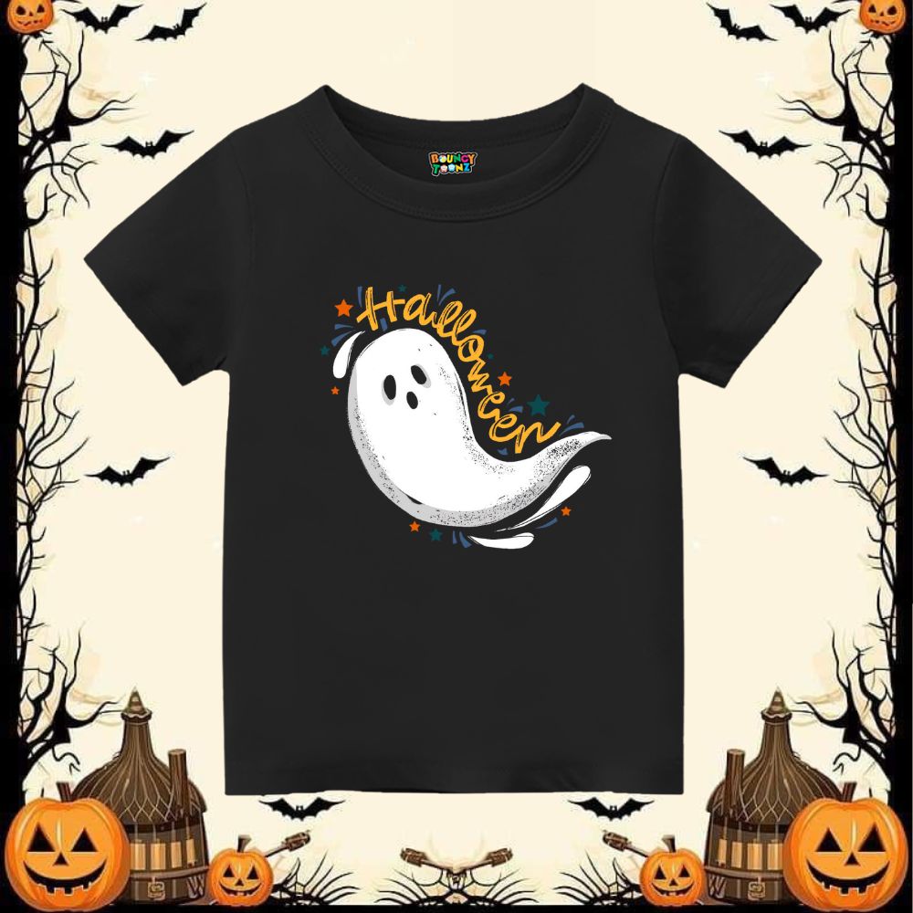 Ghost Halloween Kids T-Shirt | Black