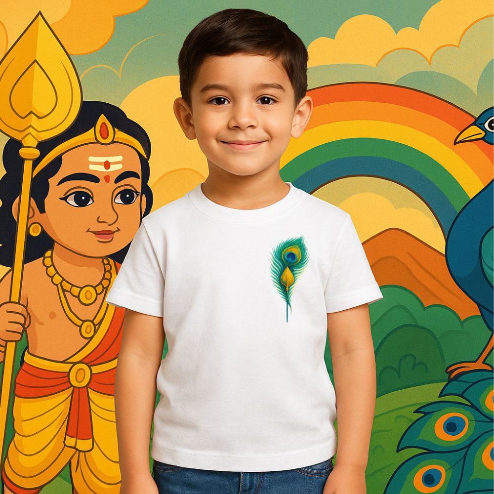 Peacock Feather and Vel Fusion Muruga Tshirts