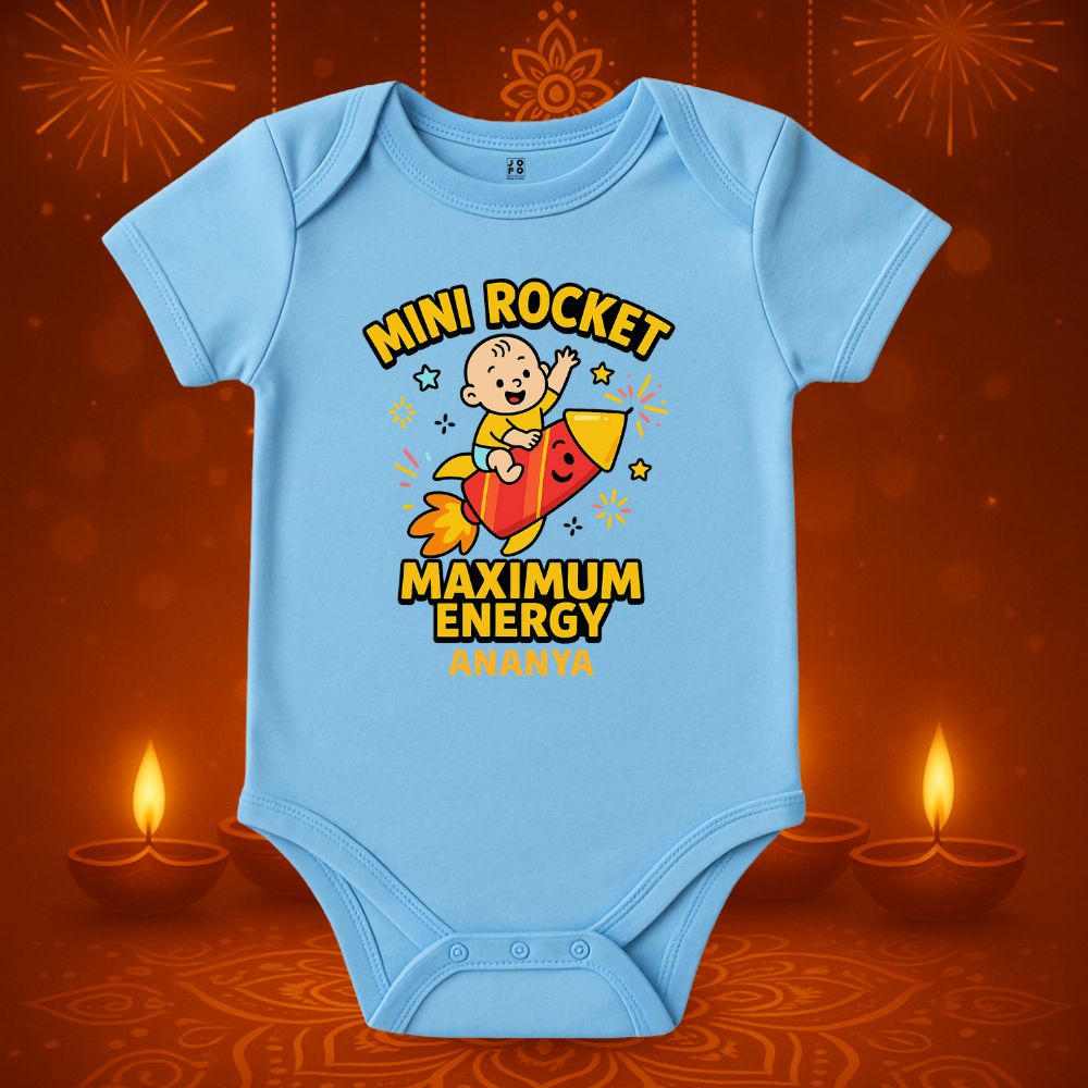 Mini Rocket Maximum Energy -  Personalized Baby Onesie