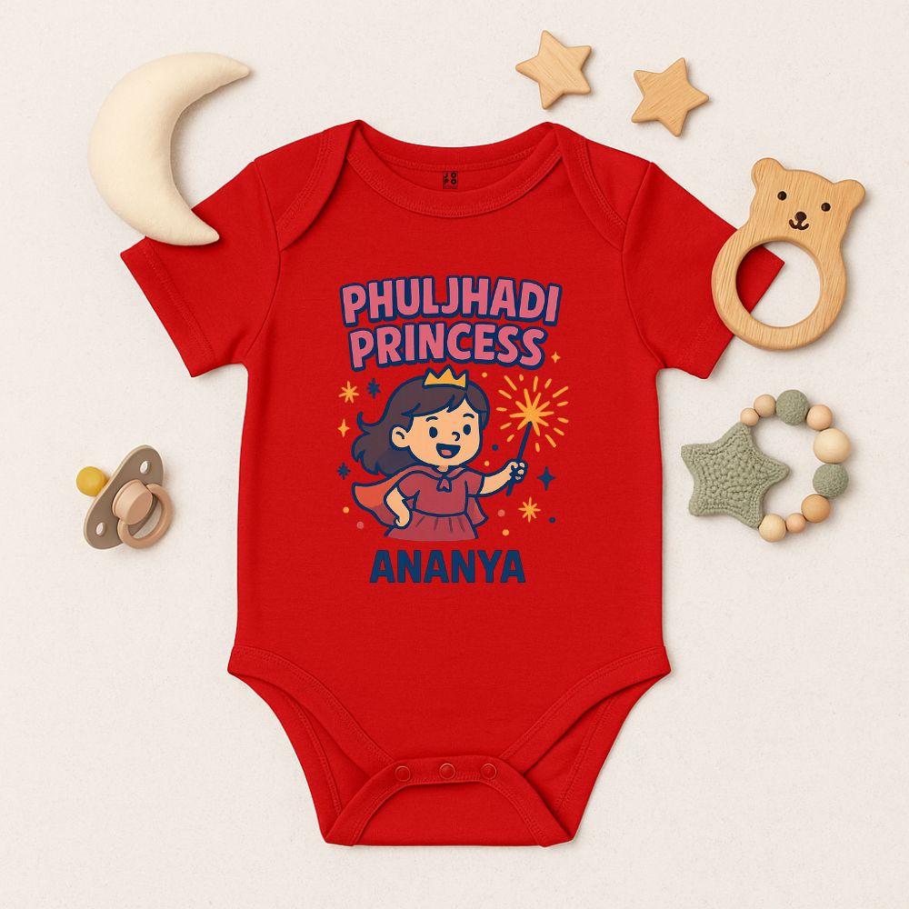 Cute Sparkler Princess Baby Onesie - Customizable