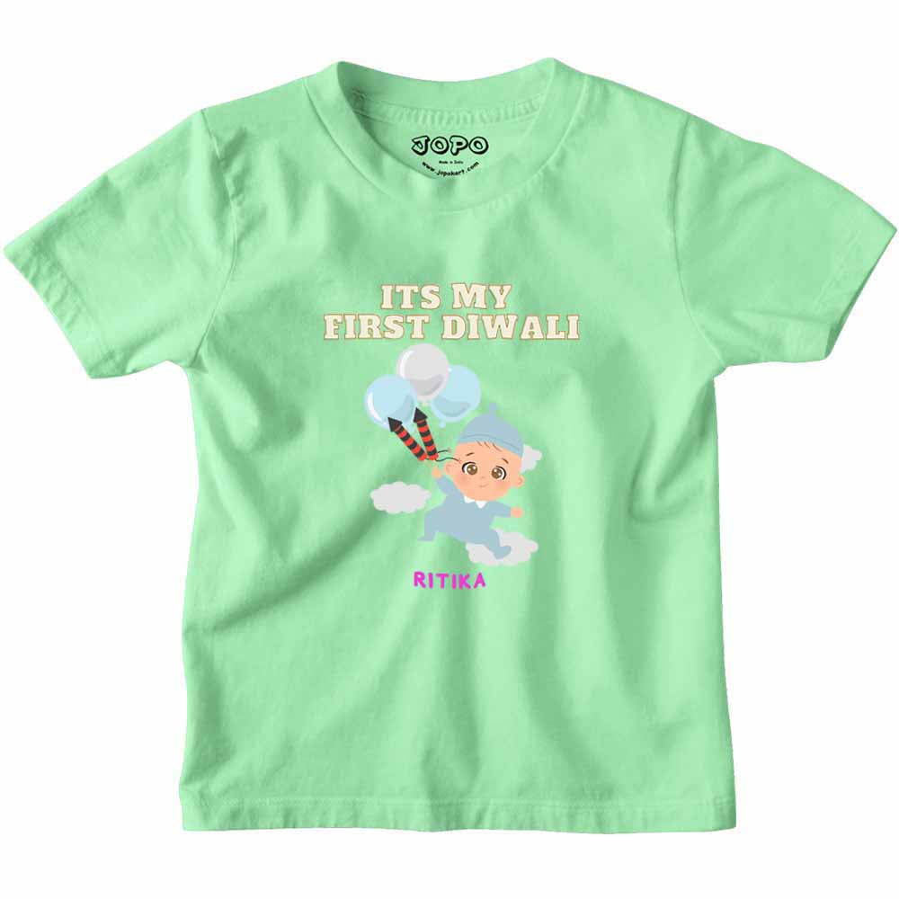 Happy Diwali Customised Tshirt/Romper