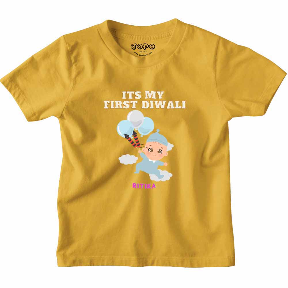 Happy Diwali Customised Tshirt/Romper