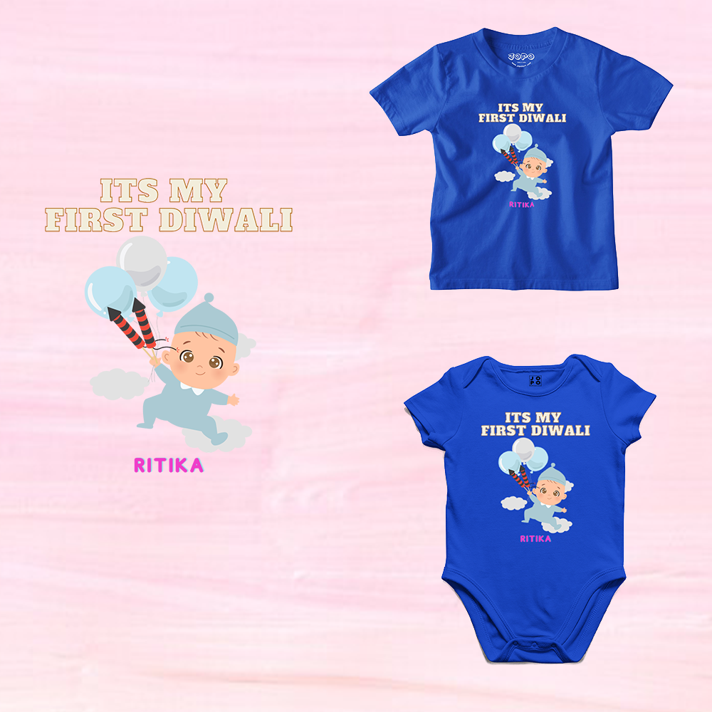 Happy Diwali Customised Tshirt/Romper