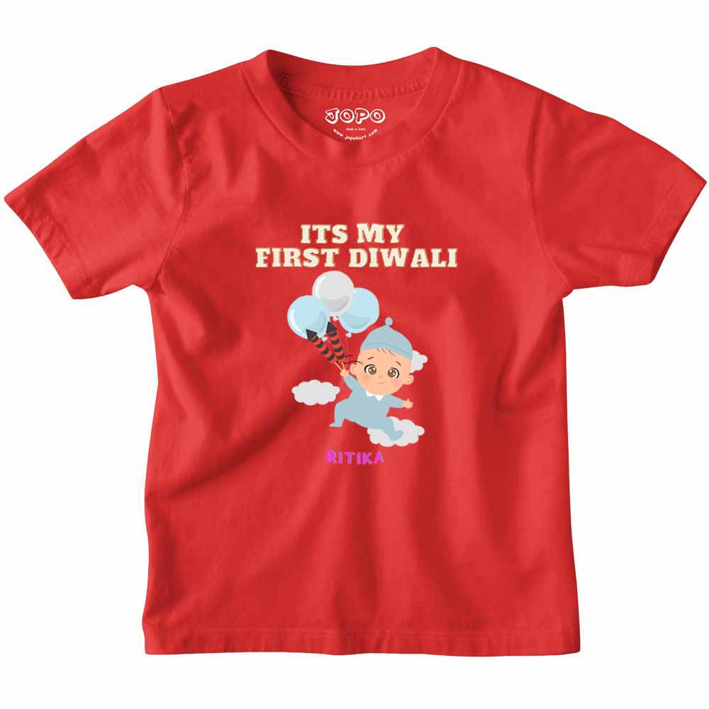 Happy Diwali Customised Tshirt/Romper