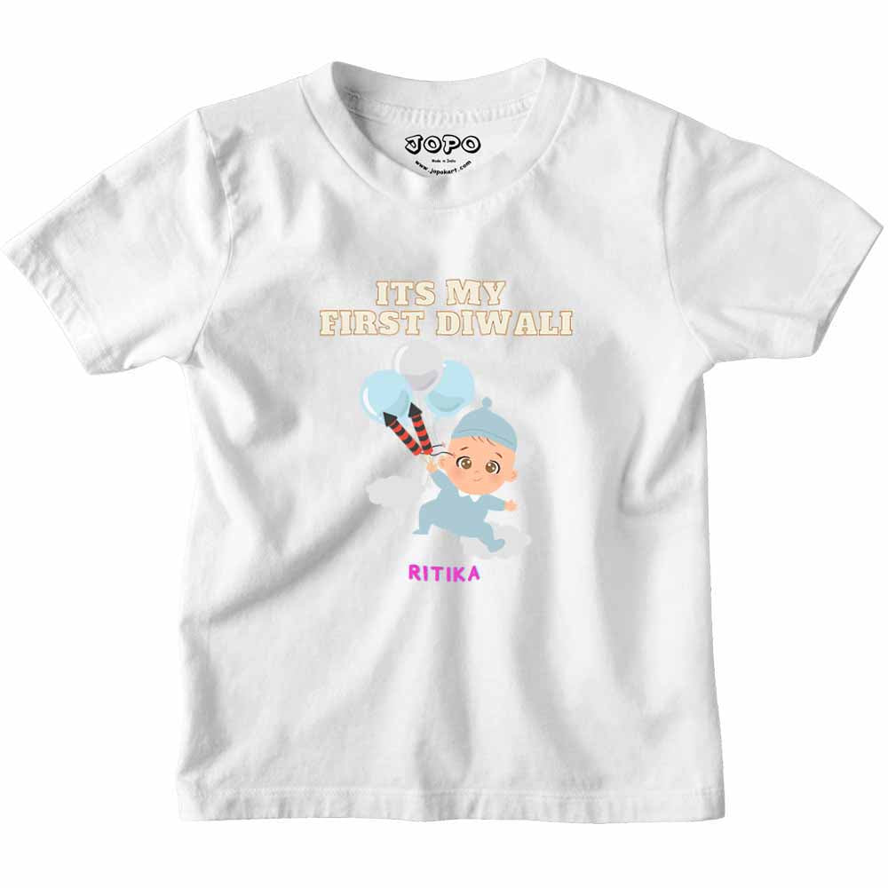 Happy Diwali Customised Tshirt/Romper