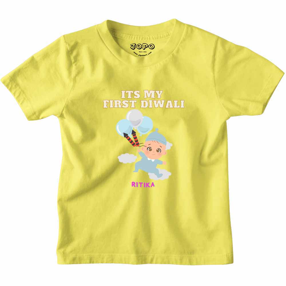 Happy Diwali Customised Tshirt/Romper